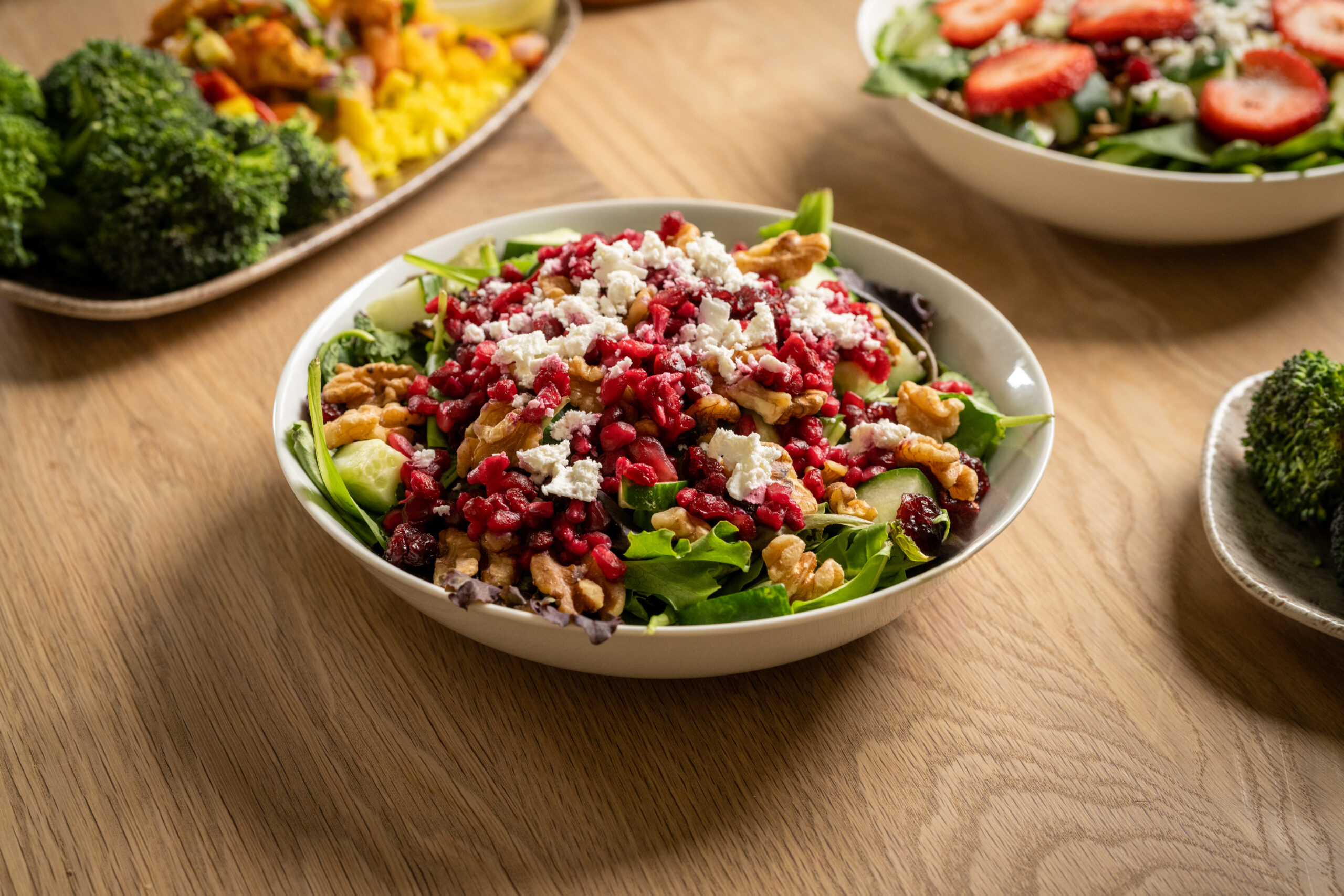 Pomegranate, Walnut, and Goat Cheese Salad