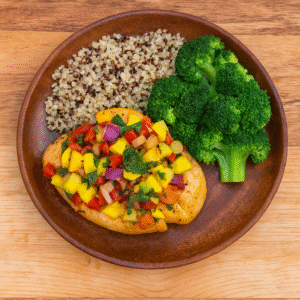 Honey Lime Chicken with Mango Salsa